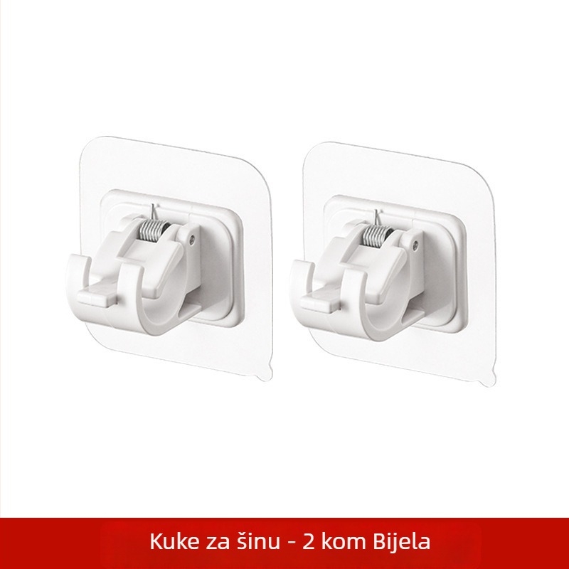 Držač za zavjese s teleskopskim ramenom – bez bušenja, ABS, japanski stil, jedan kukica