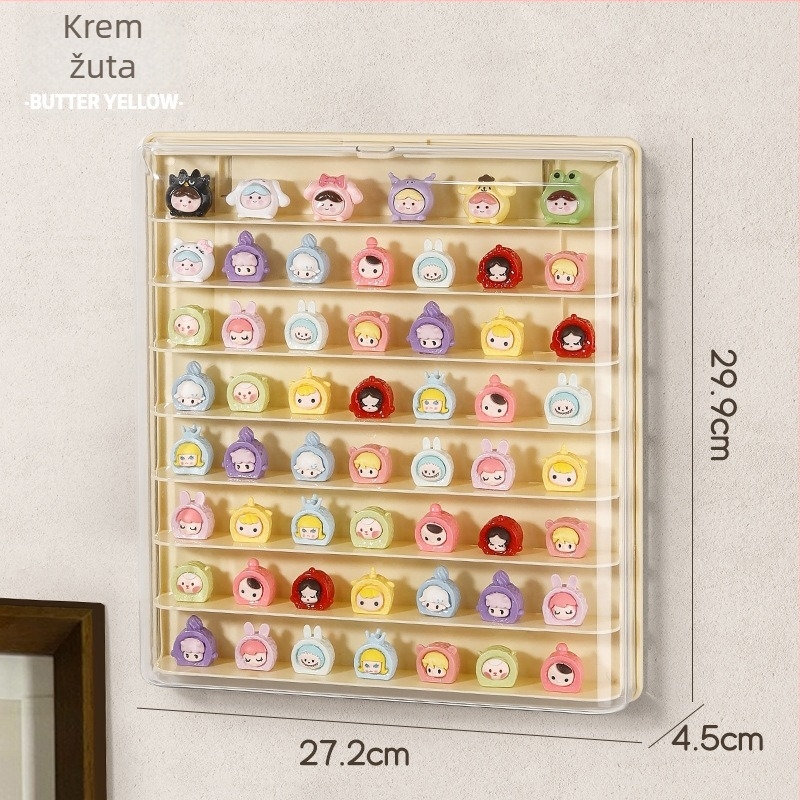 Zidna kutija za izlaganje figurica, plastična, prašinu otporna, kapacitet 1 L, modern minimalistički stil, model 111111111