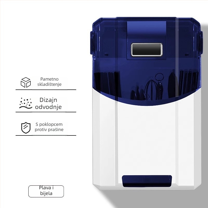 Držač štapića za zidnu montažu s dezinfekcijom i sušenjem – materijal PP; montaža na zid; funkcije: dezinfekcija i sušenje; prašinska zaštita