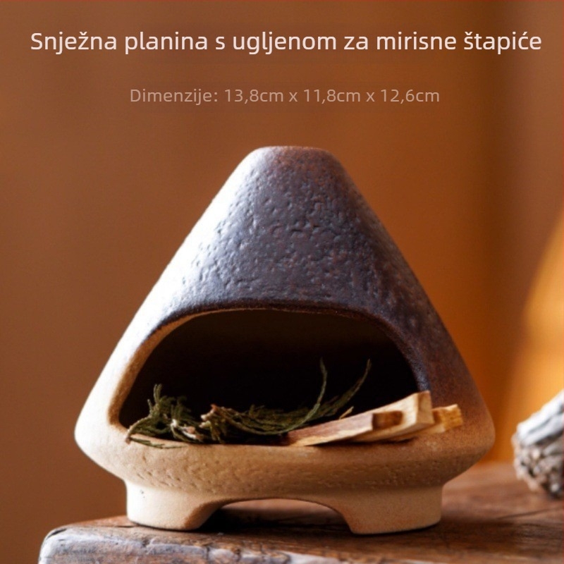 Keramička aromaterapijska peć - ručno izrađena, otporna na otvoreni plamen, keramička konstrukcija