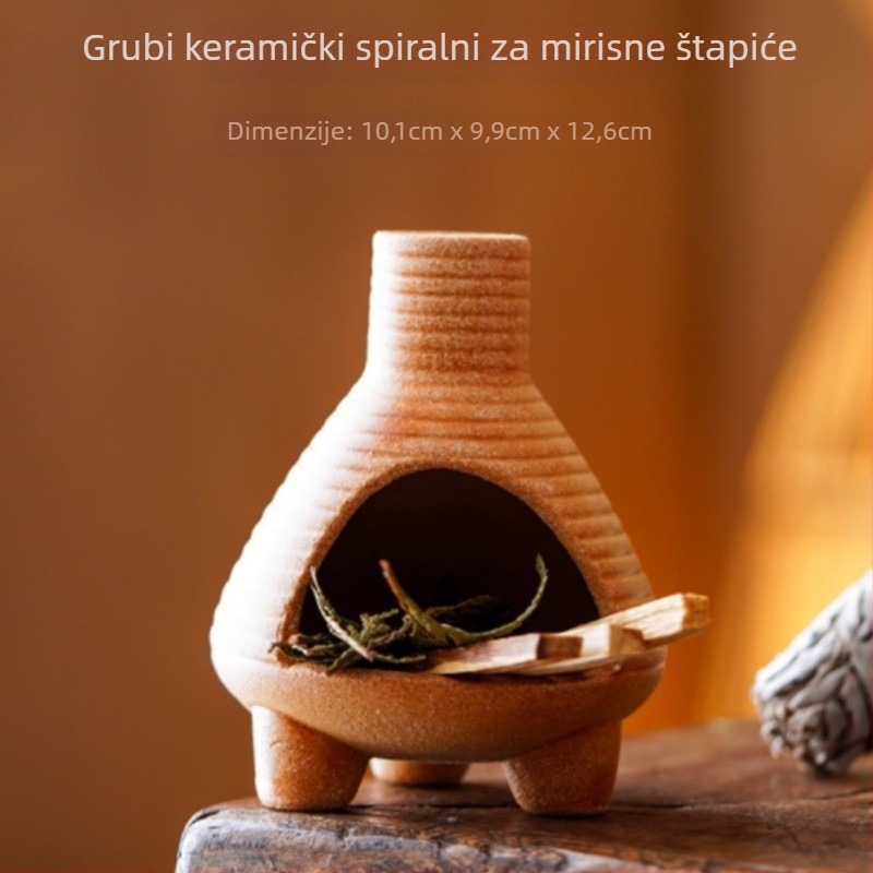 Keramička aromaterapijska peć - ručno izrađena, otporna na otvoreni plamen, keramička konstrukcija