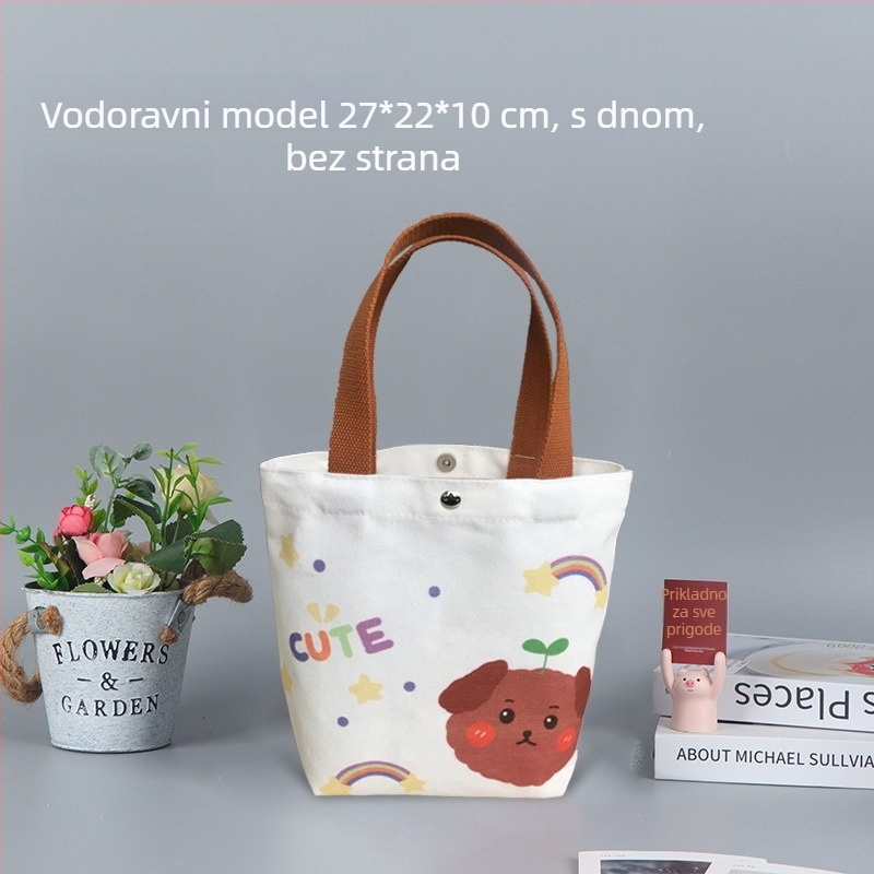 Platnena tote torba s prilagodljivim logom, strošno tiskanje, dno i bočne stranice, opća namjena pakiranja