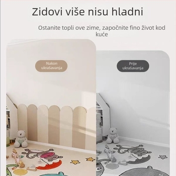 Morikage Dječji samoljepljivi filc paneli za zid - poliester vlakna, moderni minimalistički stil, mogućnost prilagodbe