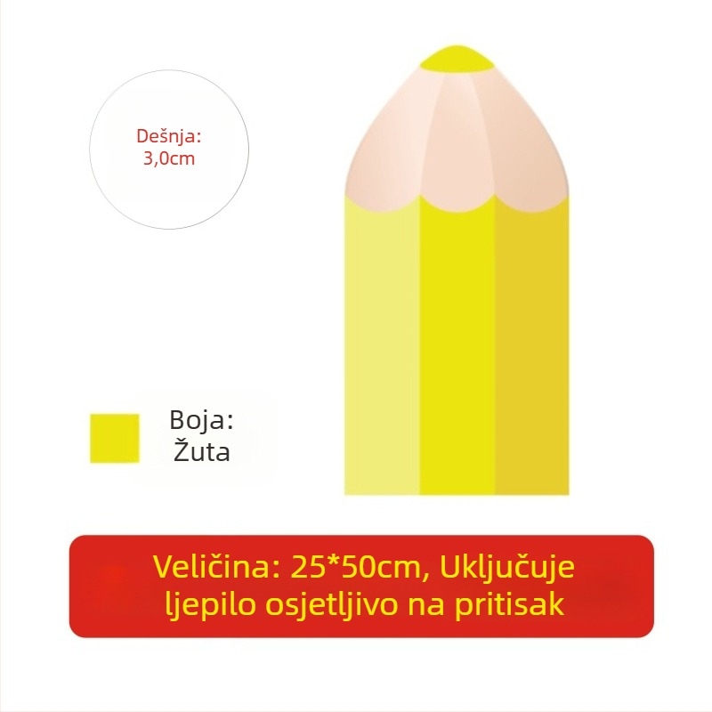 Meki kožni etui za olovke, crtani stil, uzor crtani/animacija, spavaća soba