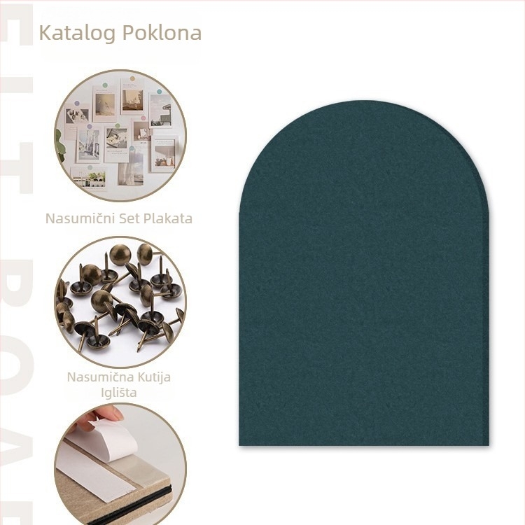 Polukružna filc ploča za zid – 3D zidna naljepnica za pozadinu fotografija; Materijal: poliesterska vlakna; 1 kom; Prostori: dnevni boravak, spavaća soba, ulaz, restoran; Moderan minimalistički stil