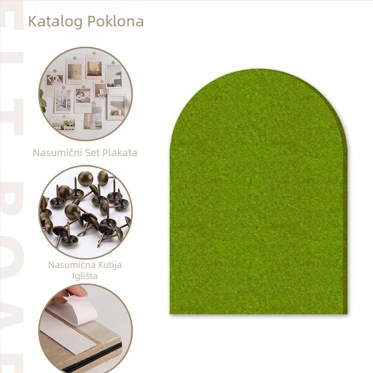 Polukružna filc ploča za zid – 3D zidna naljepnica za pozadinu fotografija; Materijal: poliesterska vlakna; 1 kom; Prostori: dnevni boravak, spavaća soba, ulaz, restoran; Moderan minimalistički stil