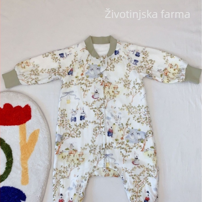 Spavaća vreća za bebe i djecu, šestoslojno bambus vlakno, dizajn s podijeljenim nogama, zaštita od udaraca