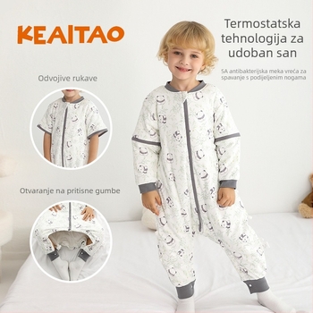 Cute Shopping Dječji spavaći vreć za jesen i zimu s konstantnom temperaturom i dizajnom s odvojenim nogama