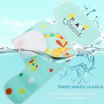 Aixiaoxiao Dječja autosjedalica ljetna podloga — Ice Silk površina, stražnja strana od poliester, prozračna, univerzalna kompatibilnost