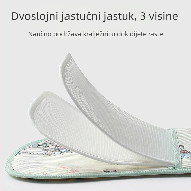 Madrac za bebu za krevetić i vrtić - Ice Silk ljetna podloga, vlakna bambusa, 0-1 godina, prilagodljivo, privatna oznaka