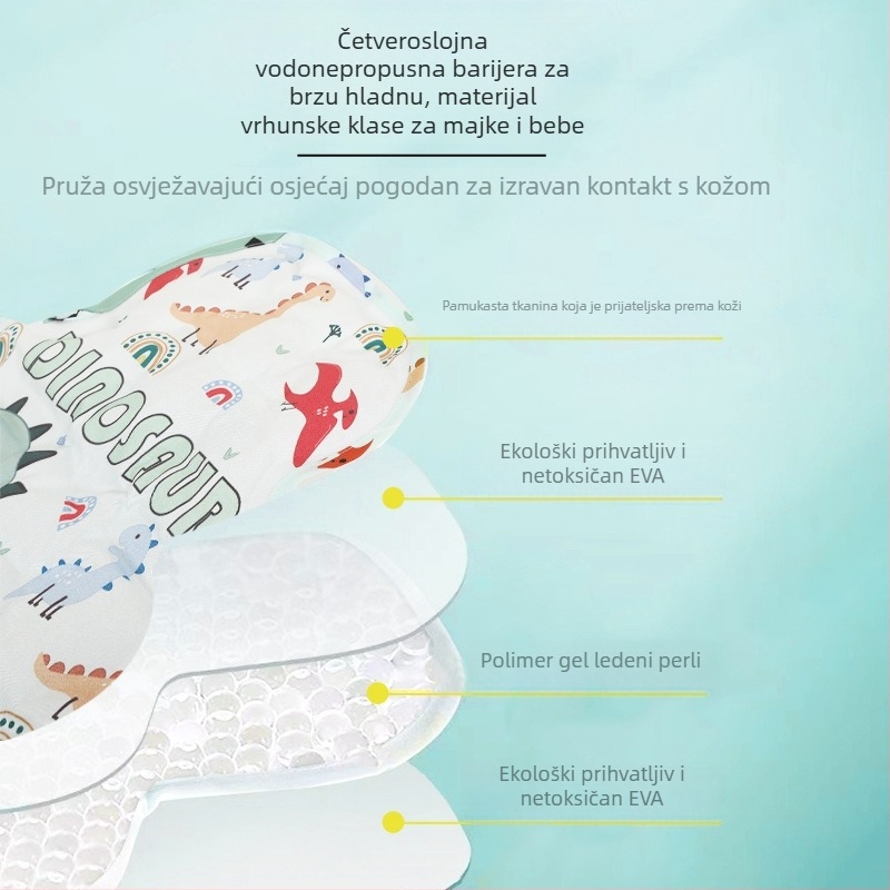 Hladajuća podloga za kolica za bebu – pamuk, Prilagodljiva obrada: Da, Podržava jedinstvenu distribuciju: Da, Pozicija: Beba, Kategorija: Podloga