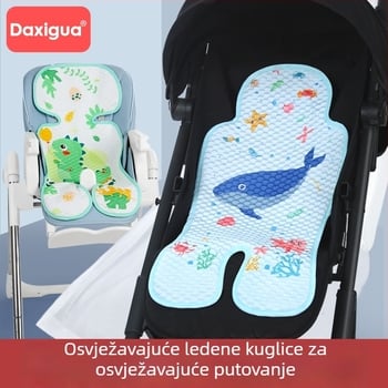 Podložak za sjedište djeteta – hlađena Ice Silk tkanina, univerzalni sigurnosni jastučić za kolica i dječji stolac
