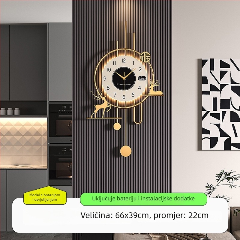 Zidni sat, moderan minimalistički dizajn, tih rad, metalno kućište, staklo premazano, cifer laminiranog papira
