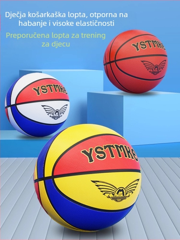 Dječja košarkaška lopta za trening, veličine No.3, No.4, No.5, No.7, plava