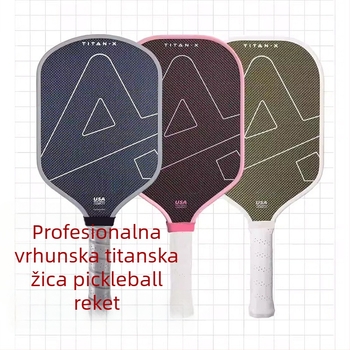 Pickleball raketa - kompletni set, Lidakang, titan vlakno, Kevlar, karbonska vlakna T700 (225 g)