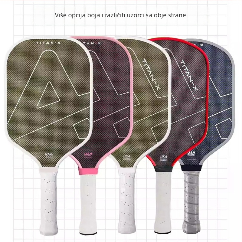 Pickleball raketa - kompletni set, Lidakang, titan vlakno, Kevlar, karbonska vlakna T700 (225 g)