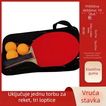 Set dviju reketa za stolni tenis za učenike s dugim držačem, karbonska vlakna