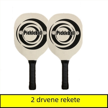 Pickleball reketa - Poplar jezgra, Long-glue guma, vodoravni udarac, prilagođena obrada, otisnut logo
