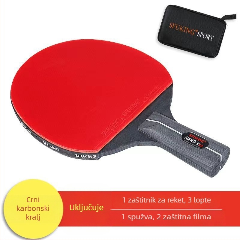 Mu qianli reketa za stolni tenis, karbonska ploča, guma s pozitivnim ljepilom, direktni udar, profesionalna razina