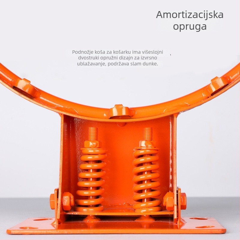 WITESS Košarkaški stalak s standardnim okvirom i visićim nosačem; materijali: aluminijska legura, čelik, staklo-čelik, lijevano željezo; težina 7 kg; prilagodljivo obrađivanje