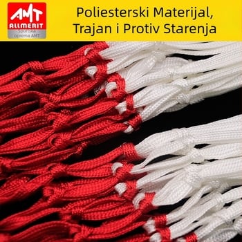 Premium najlon mreža za košarku, izdržljiva s debelim i težim dizajnom, otporna na starenje, prilagodljiva prerada, težina 0.3-0.5 kg