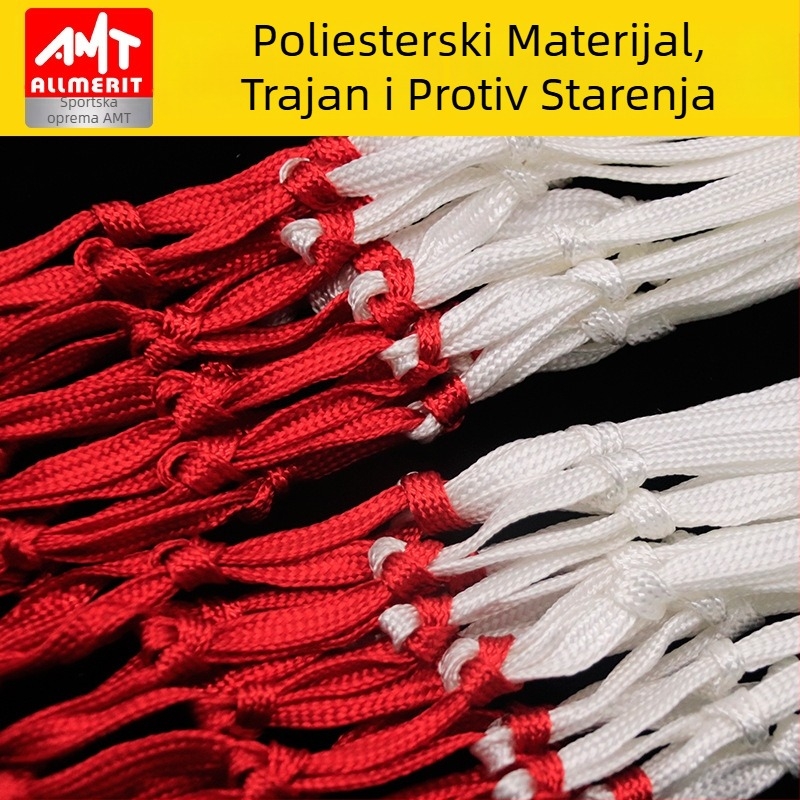 Premium najlon mreža za košarku, izdržljiva s debelim i težim dizajnom, otporna na starenje, prilagodljiva prerada, težina 0.3-0.5 kg