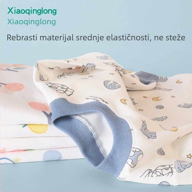 Dječji pamučni bazni top za proljeće i jesen, unisex, s visokim ovratnikom, 100% pamuk, uzrast 3–8 godina, bez kapuljače.