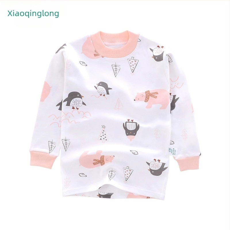 Dječji pamučni bazni top za proljeće i jesen, unisex, s visokim ovratnikom, 100% pamuk, uzrast 3–8 godina, bez kapuljače.