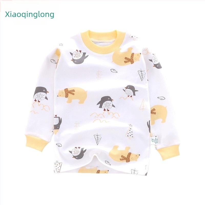 Dječji pamučni bazni top za proljeće i jesen, unisex, s visokim ovratnikom, 100% pamuk, uzrast 3–8 godina, bez kapuljače.