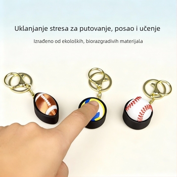 Bamboo 3D ispisana tenis lopta ključni privjesak - PLA, modni sportski privjesak
