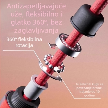 Dugački konopac za grupne skokove, pamuk konopac za preskakanje, profesionalno timsko konopac