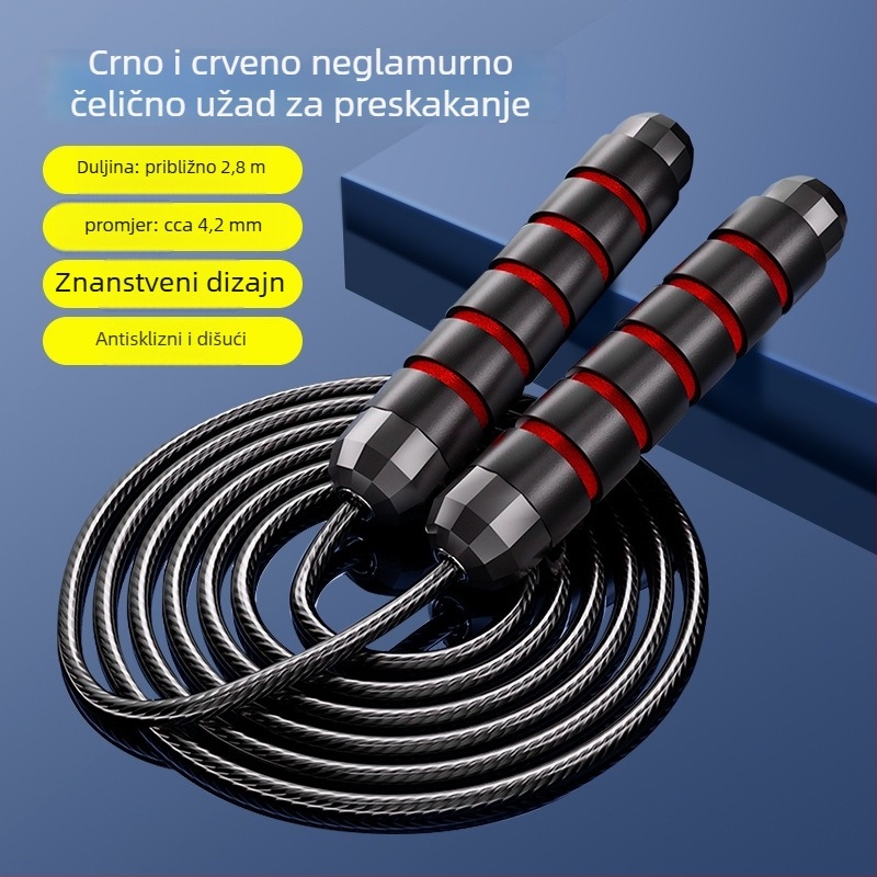 Uže za preskakanje s PVC premazom i čeličnim jezgrom, za odrasle i srednjoškolce, fitness uže
