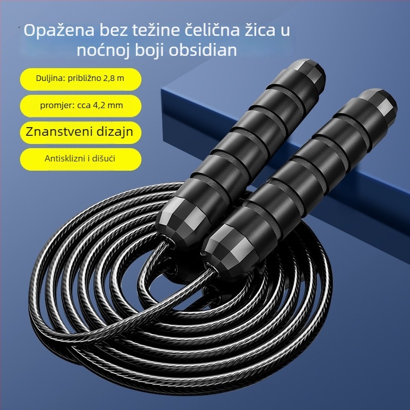 Uže za preskakanje s PVC premazom i čeličnim jezgrom, za odrasle i srednjoškolce, fitness uže