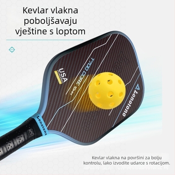 Karbonska raketa za pickleball – natjecateljska razina, za unutarnju i vanjsku upotrebu, udoban osjećaj