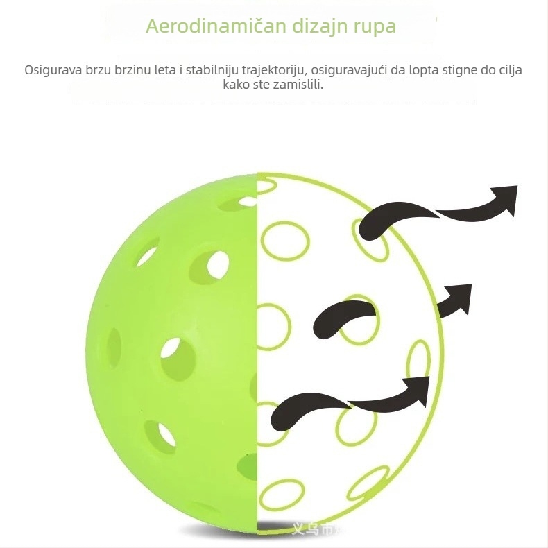 Burning Wings pickleball lopta, 40 rupa, TPE materijal, 26 g