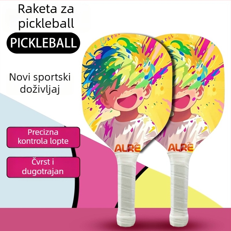 Drvena pickleball raketa, 160 g, idealna za početnike