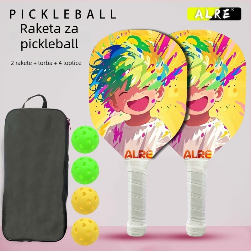 Drvena pickleball raketa, 160 g, idealna za početnike