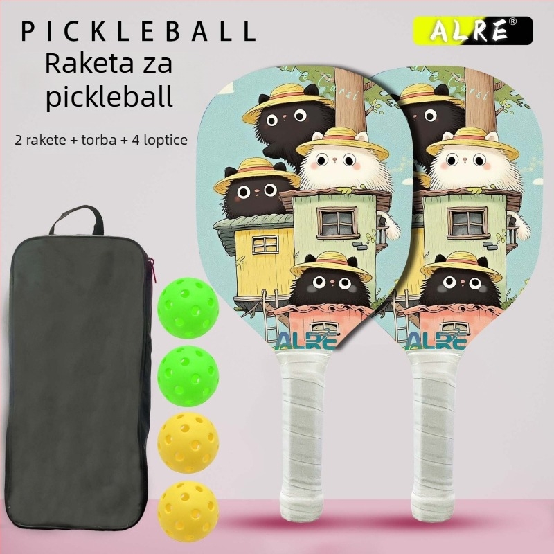 Drvena pickleball raketa, 160 g, idealna za početnike