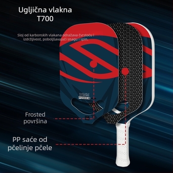 Holi Sports Goods dječja pickleball raketa od karbonskih vlakana – komplet s torbom za pohranu