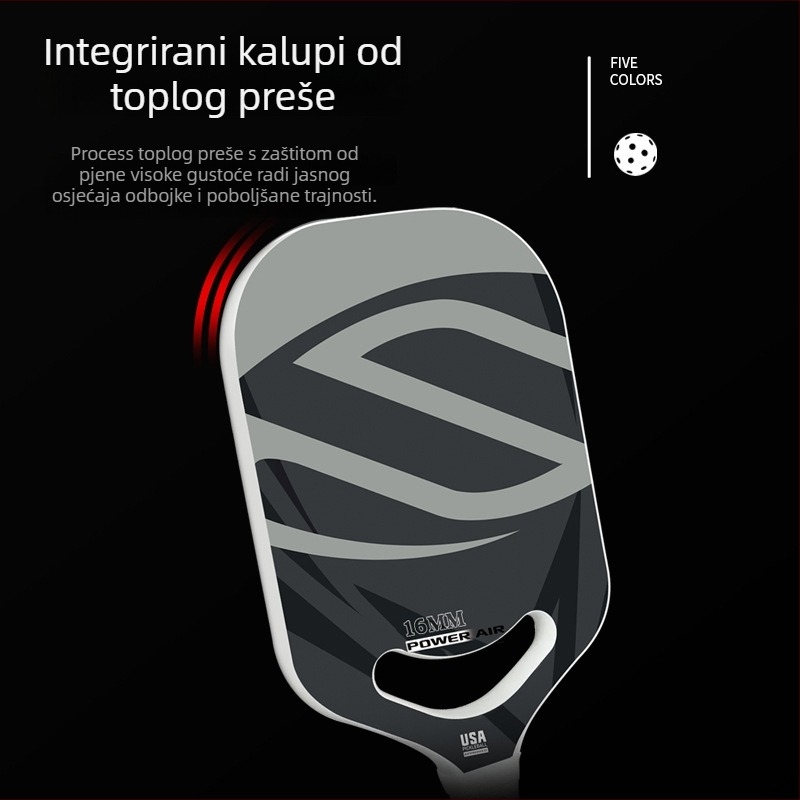 Holi Sports Goods dječja pickleball raketa od karbonskih vlakana – komplet s torbom za pohranu