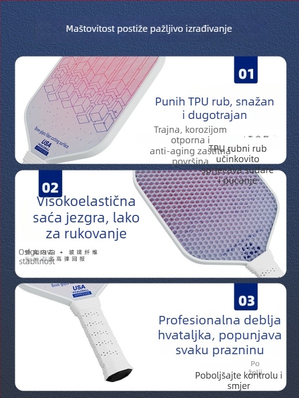 Kaiyi set pickleball reketa od staklenih vlakana