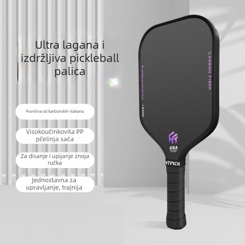 Pickleball reketa Htpick | T700 karbonska vlakna | 235 g | tekstura platna