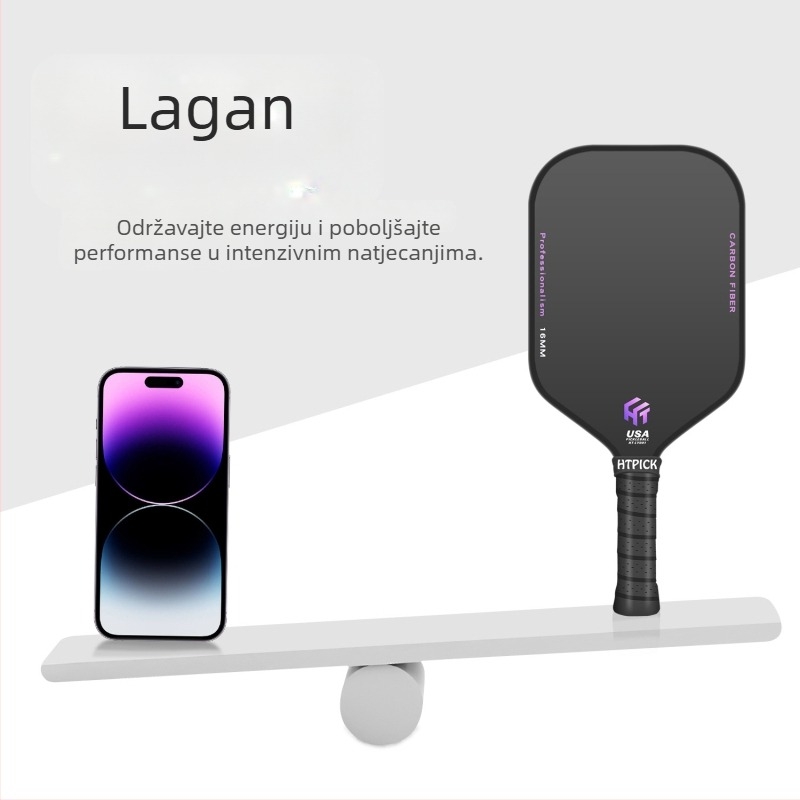 Pickleball reketa Htpick | T700 karbonska vlakna | 235 g | tekstura platna