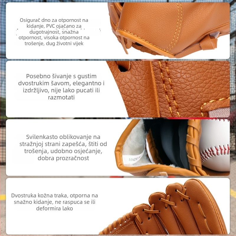 Baseball rukavice od PU imitacije kože za djecu s prilagodljivim logotipom