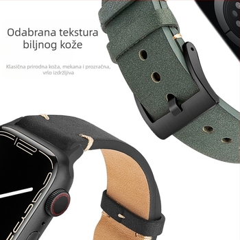 61S Kožna narukvica za Apple Watch, 22 mm, kompatibilna sa S11/S10/S9/Ultra3/2