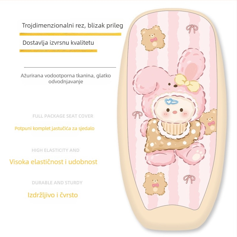 Navlaka za sjedalo električnog vozila; svila materijal; punilo od pamuka; ljetna uporaba; bez prilagodbe.