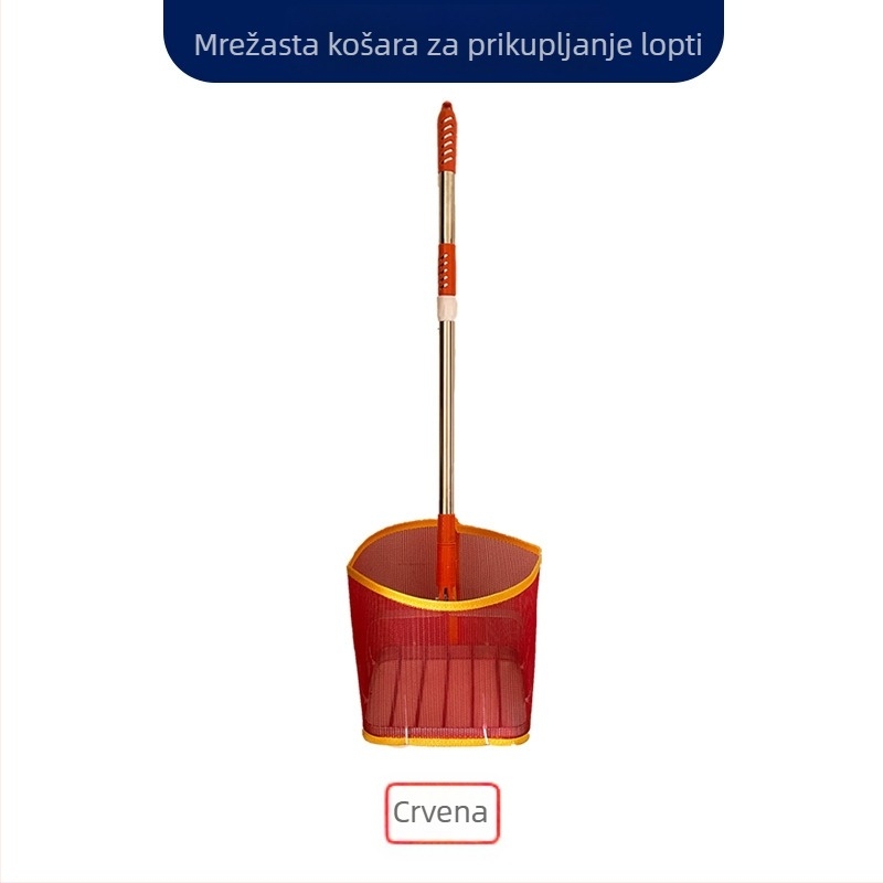 Uređaj za sakupljanje lopti za stolni tenis, teleskopska ručka, podesivi kut, aluminijska legura, mrežasta košara