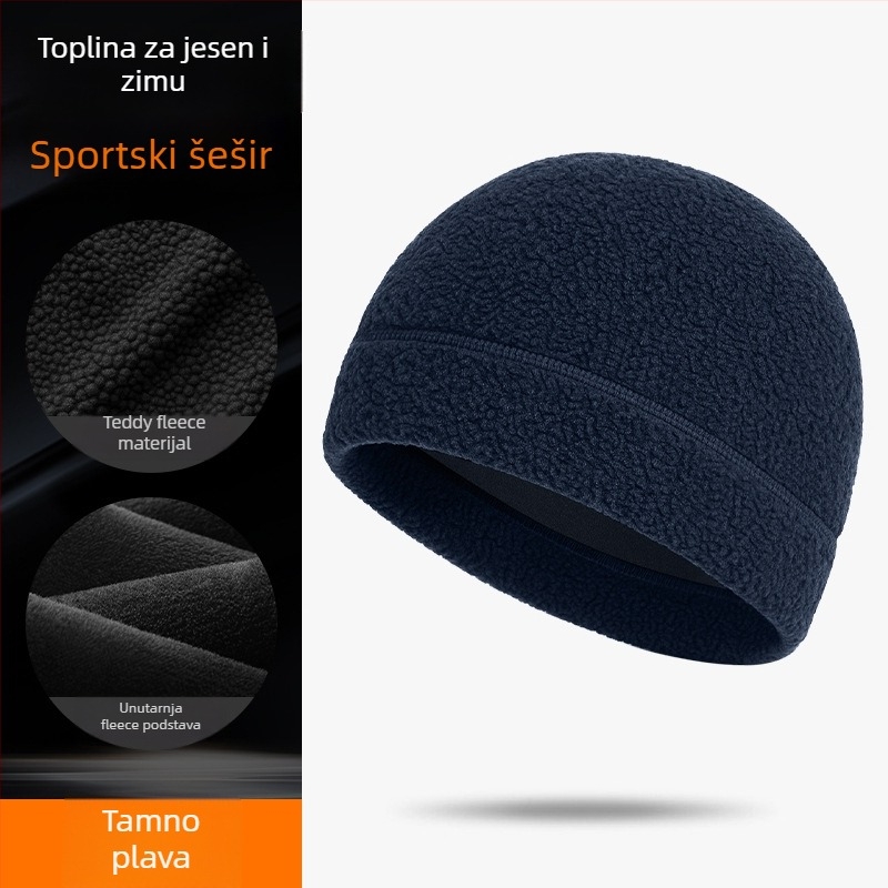 Zimska vjetroodbojna kapa za biciklizam s teddy velura, korejska verzija, mogućnost ispisa logotipa