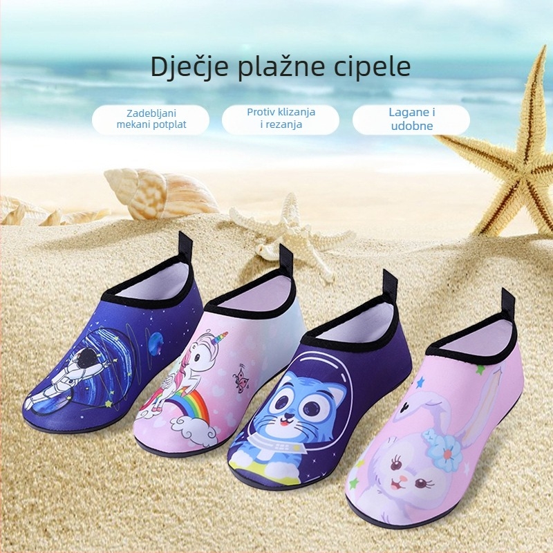 Dječje cipele za plažu za vodene zabave, s protukliznom dnom, čarape za ronjenje, plivačke cipele, mekane cipele za bosu nogu