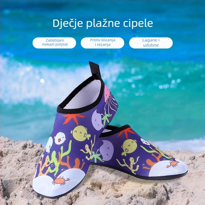 Dječje cipele za plažu za vodene zabave, s protukliznom dnom, čarape za ronjenje, plivačke cipele, mekane cipele za bosu nogu